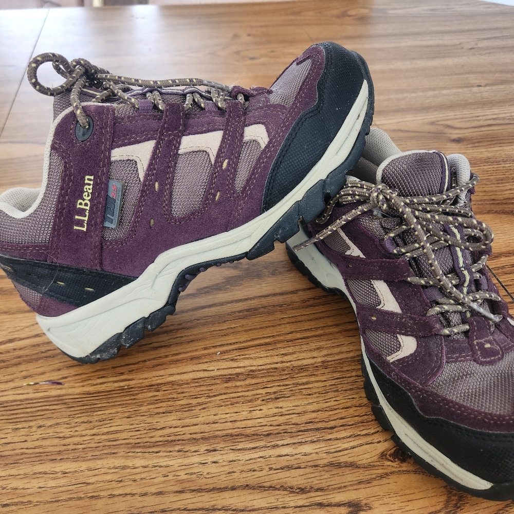 LL Bean Tex Dri-Lex Hiking Trail Shoe Waterproof Purple Great Condition 7W - Picture 2 of 6